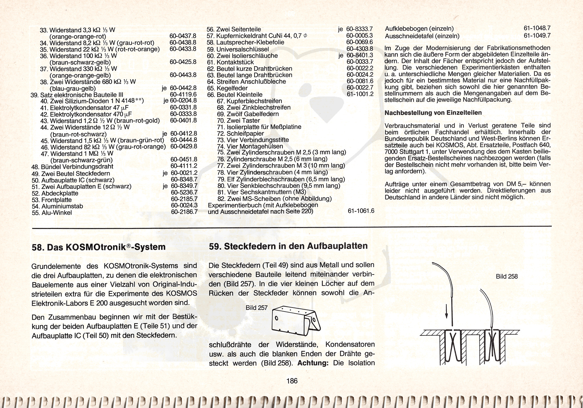 Kosmos Elektronik Labor E200 Handbuch Seite 186